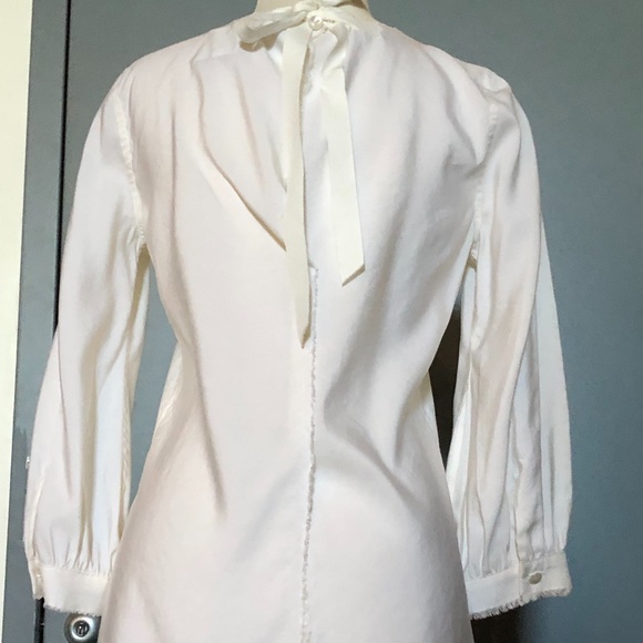 Marc by Marc Jacobs White Long Sleeve Silk Top